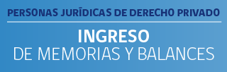 Personas Jurídicas - Ingreso de memorias y balances